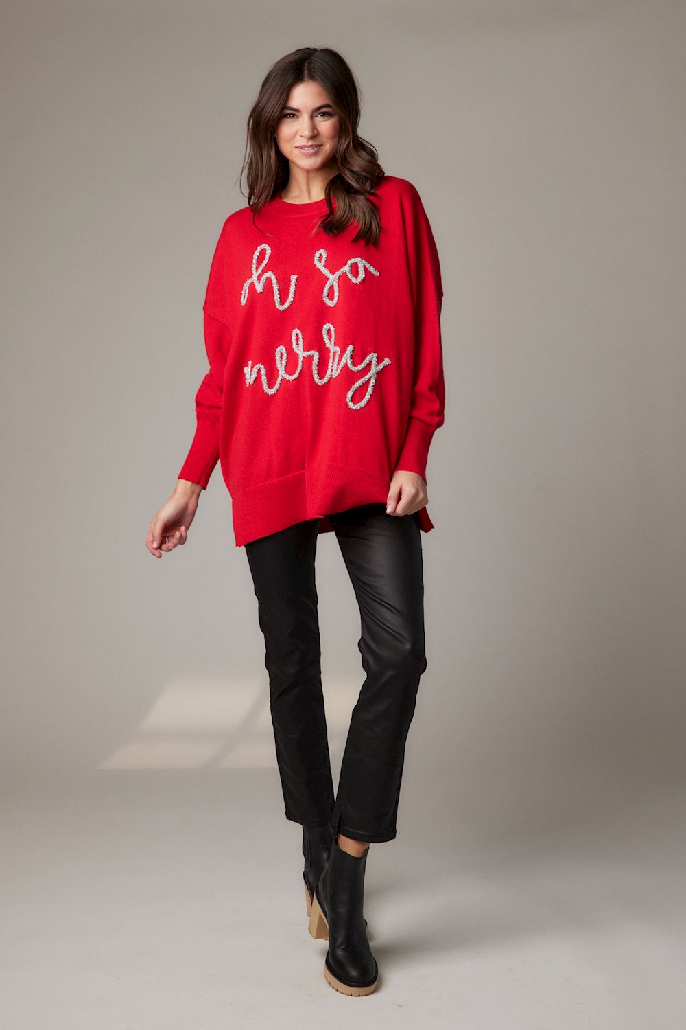 Red Sparkle Sweater - One Size