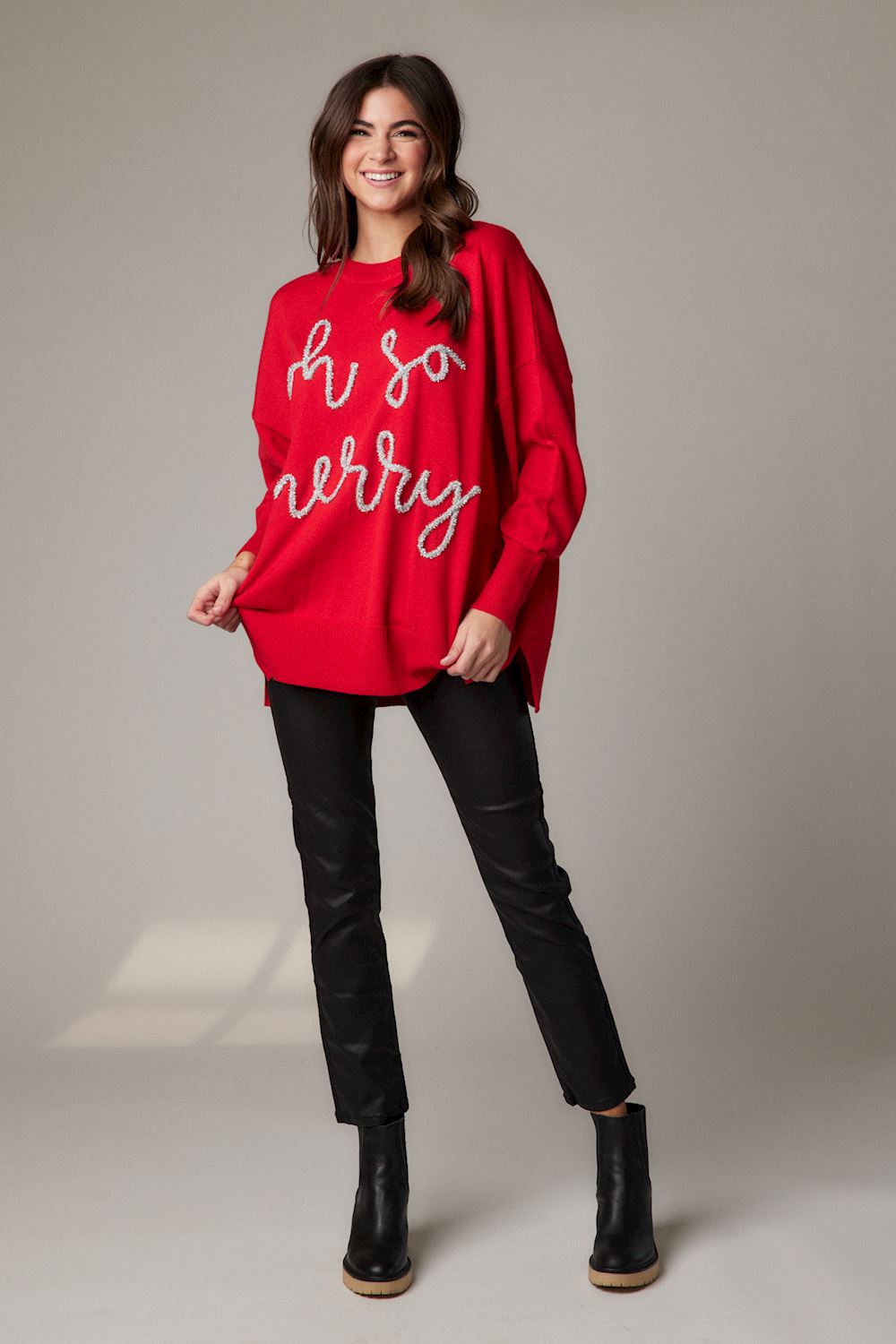 Red Sparkle Sweater - One Size