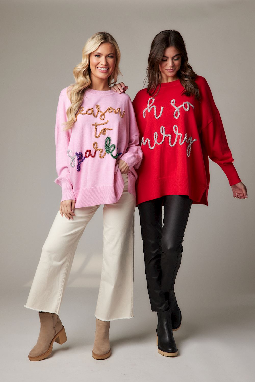 Red Sparkle Sweater - One Size