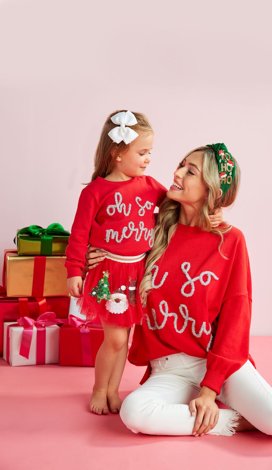 Red Sparkle Sweater - One Size