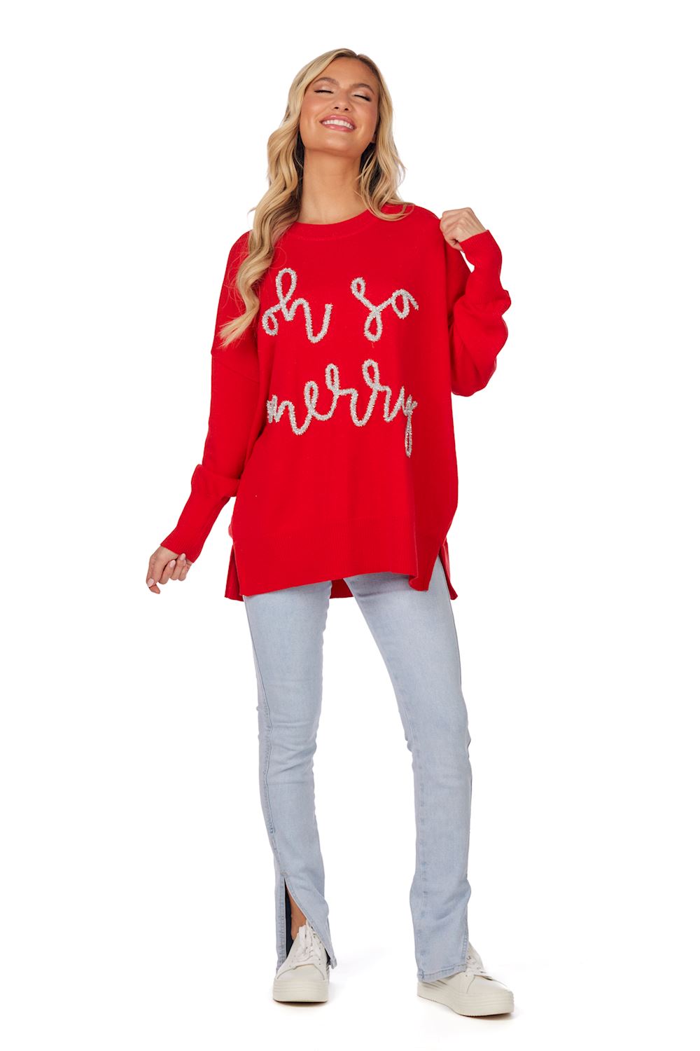Red Sparkle Sweater - One Size