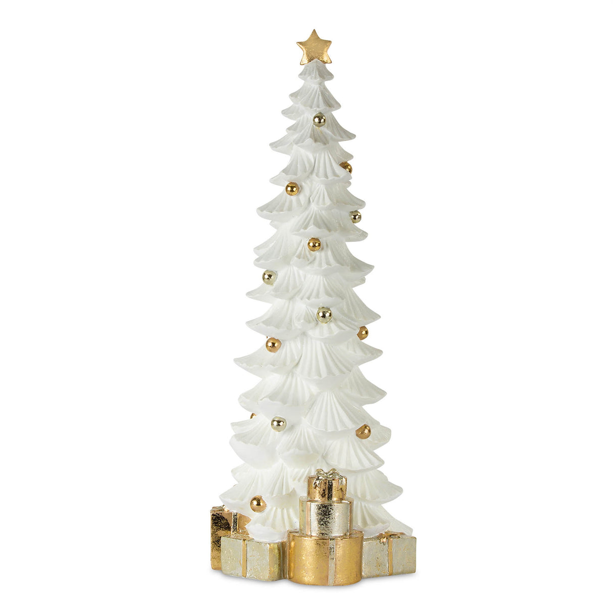 Golden Gathering Resin Christmas Tree Set of 2