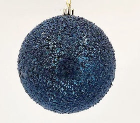 Dark Blue Glass Bead Ornament