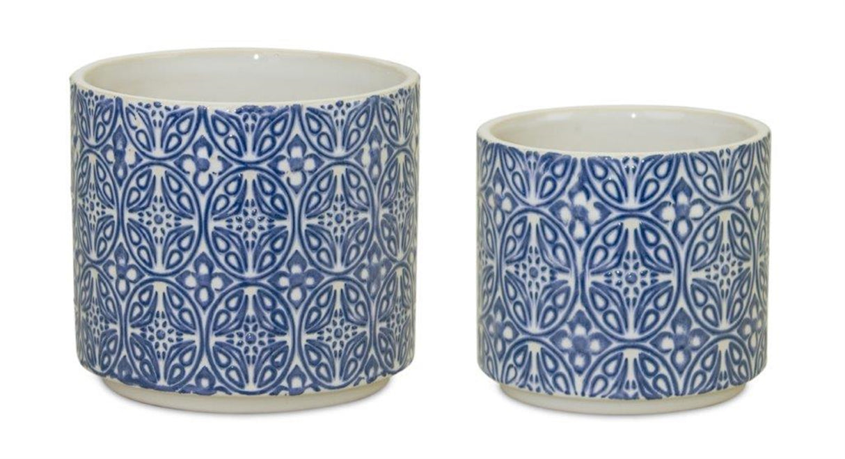 Blue Ceramic Planter - 2 Sizes