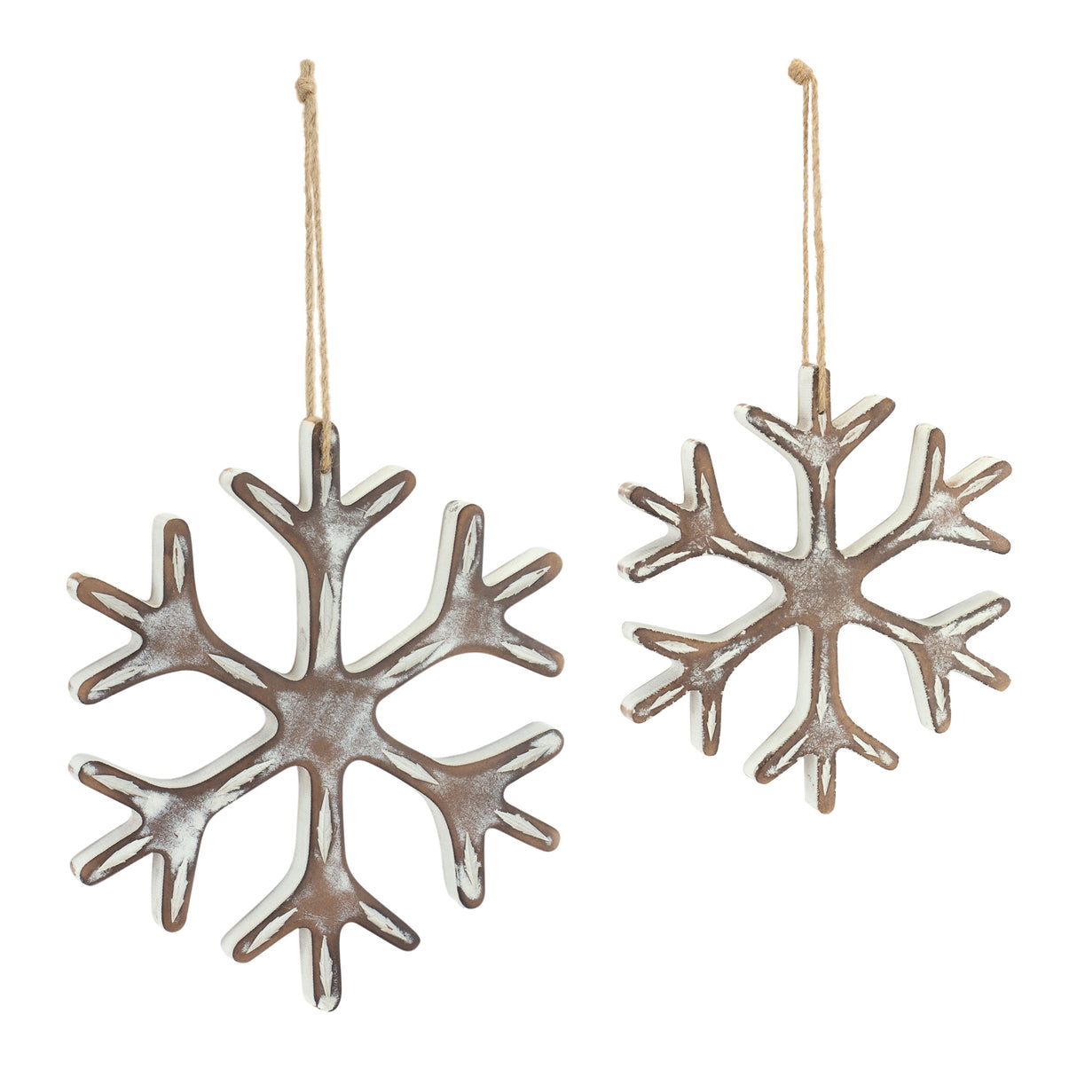 Magic Moment Wood Snowflake Set of 2