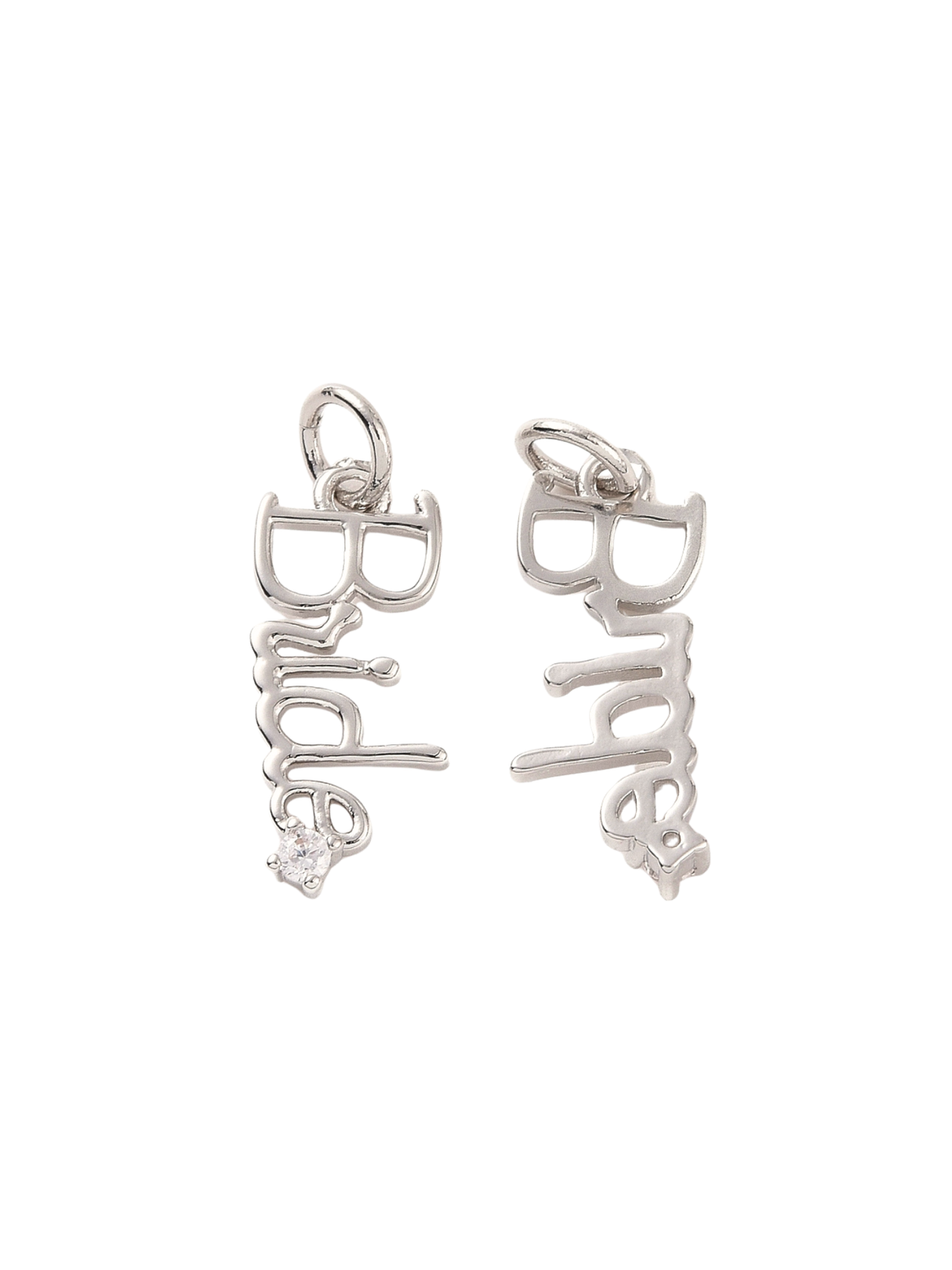 Silver Minimalistic "Bride" Charm