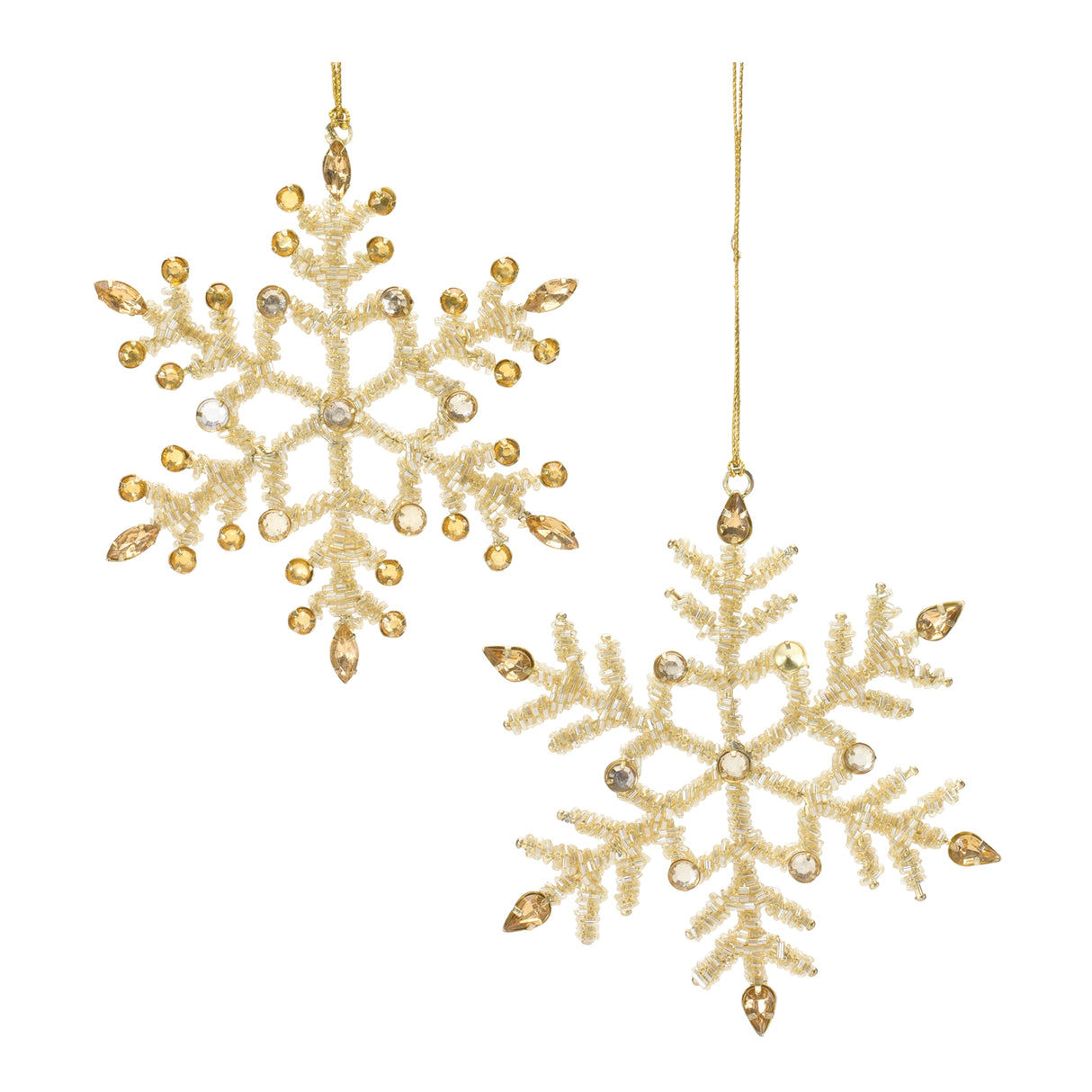 Gold & Iron Snowflake Ornament Set
