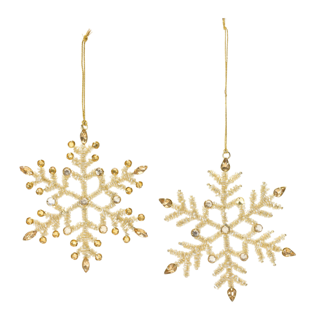 Gold & Iron Snowflake Ornament Set