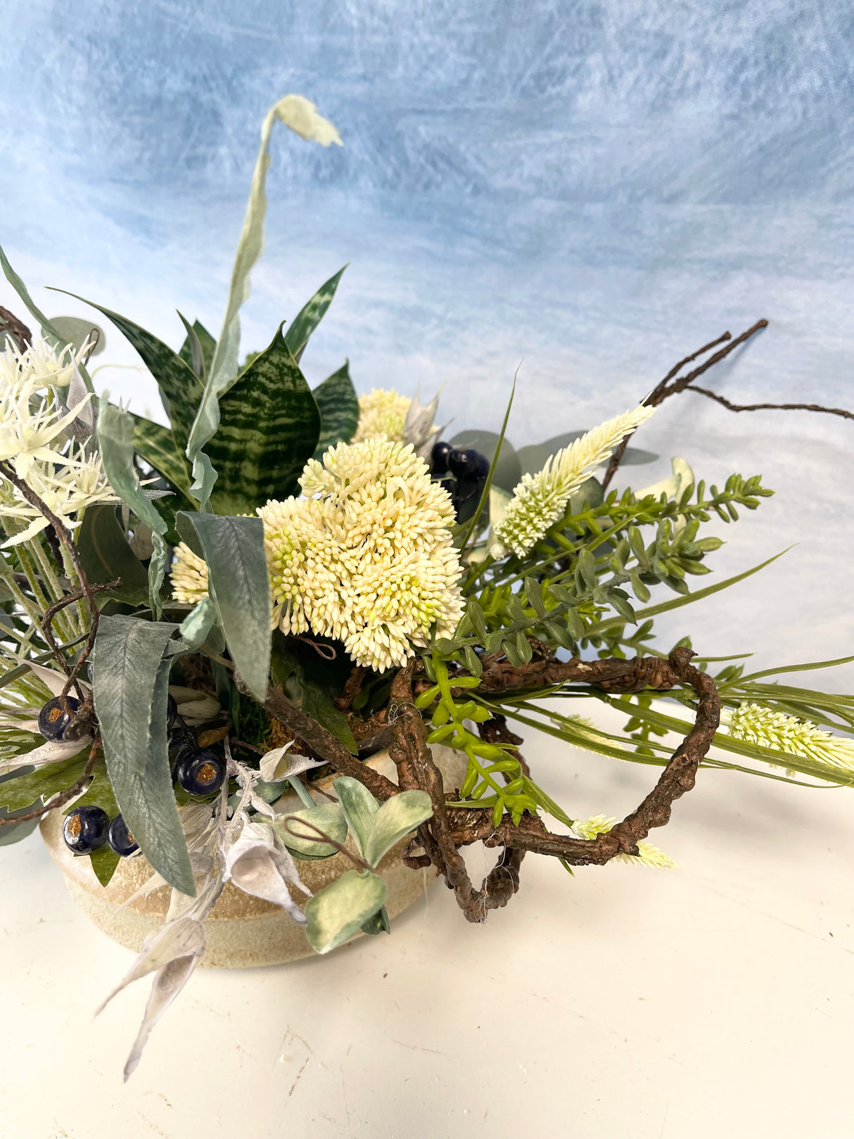 24" Blue Grove Centerpiece