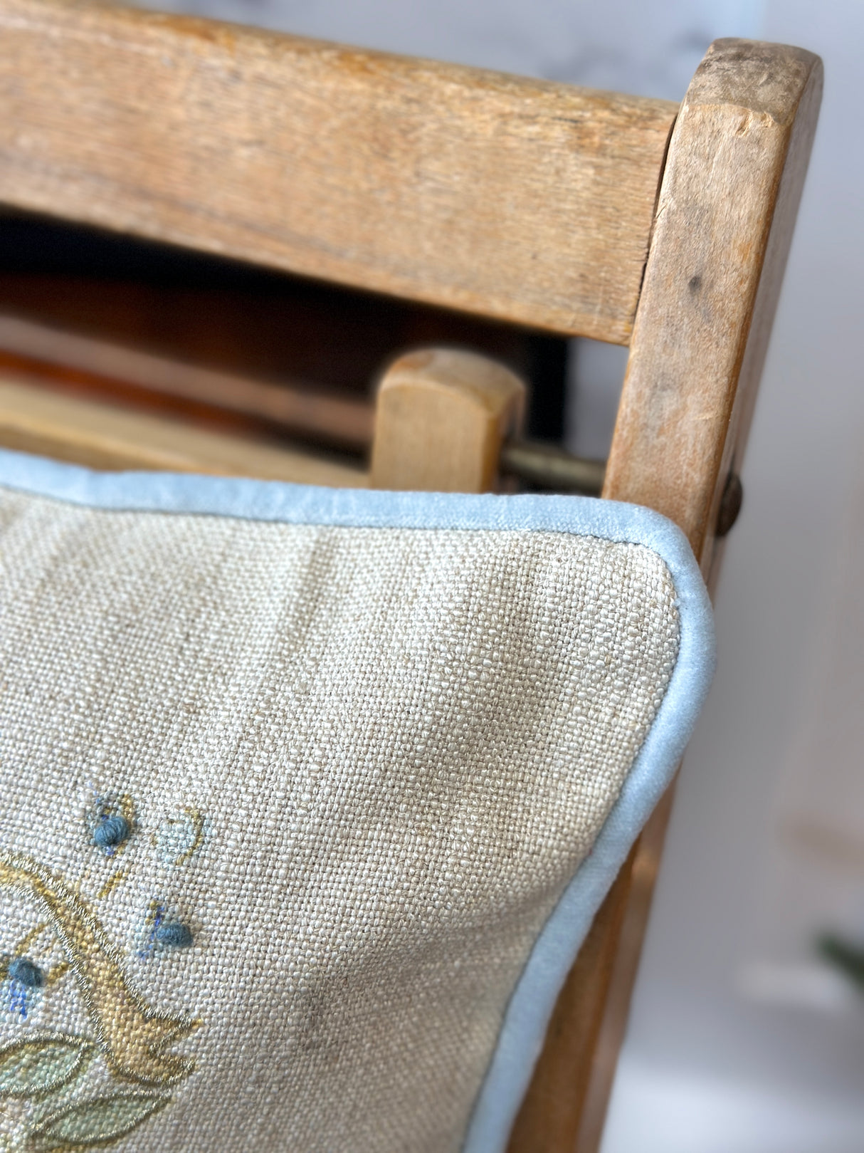 Oh Holy Night Linen & Velvet Pillow