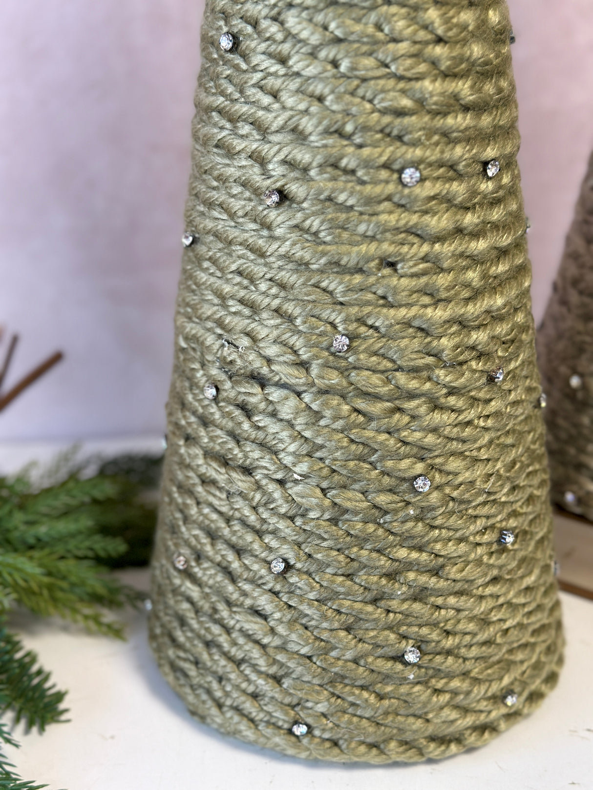 Jewel Yarn Cone Tree Set of 3