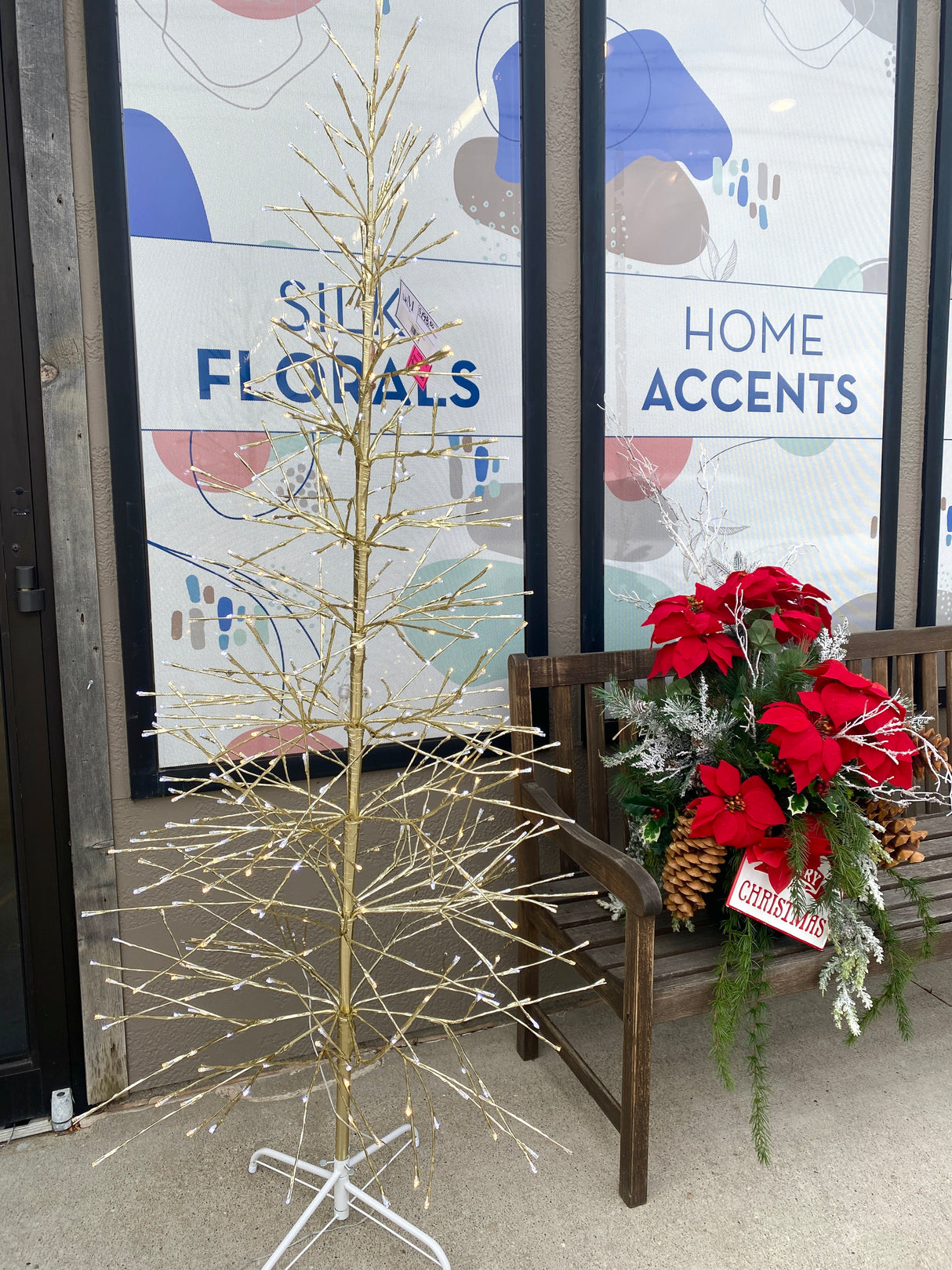 5.5' Birch Twinkle Tree Champagne