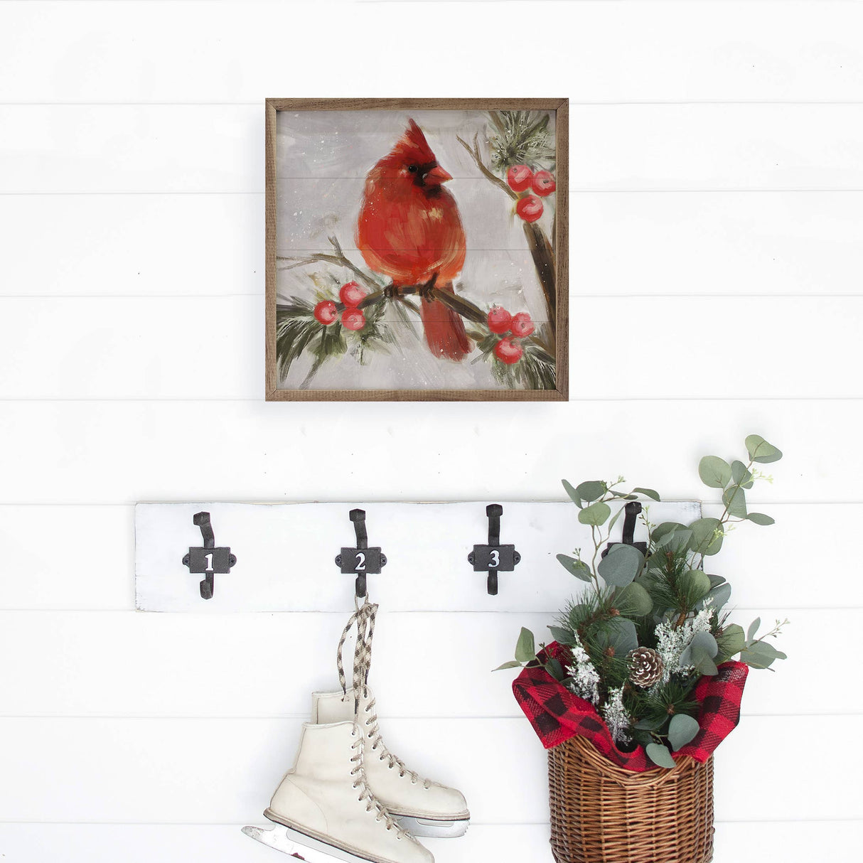 Cardinal 2 Looking Right Wood Art