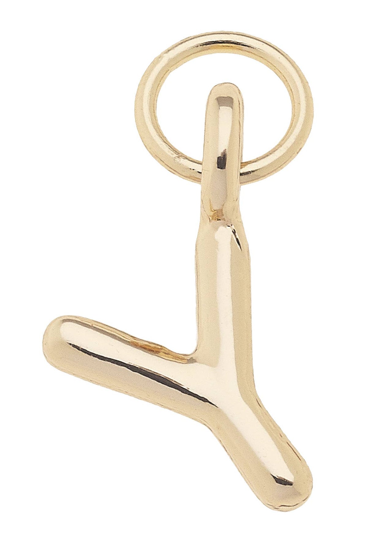 D Mini Initial Charm in Shiny Gold