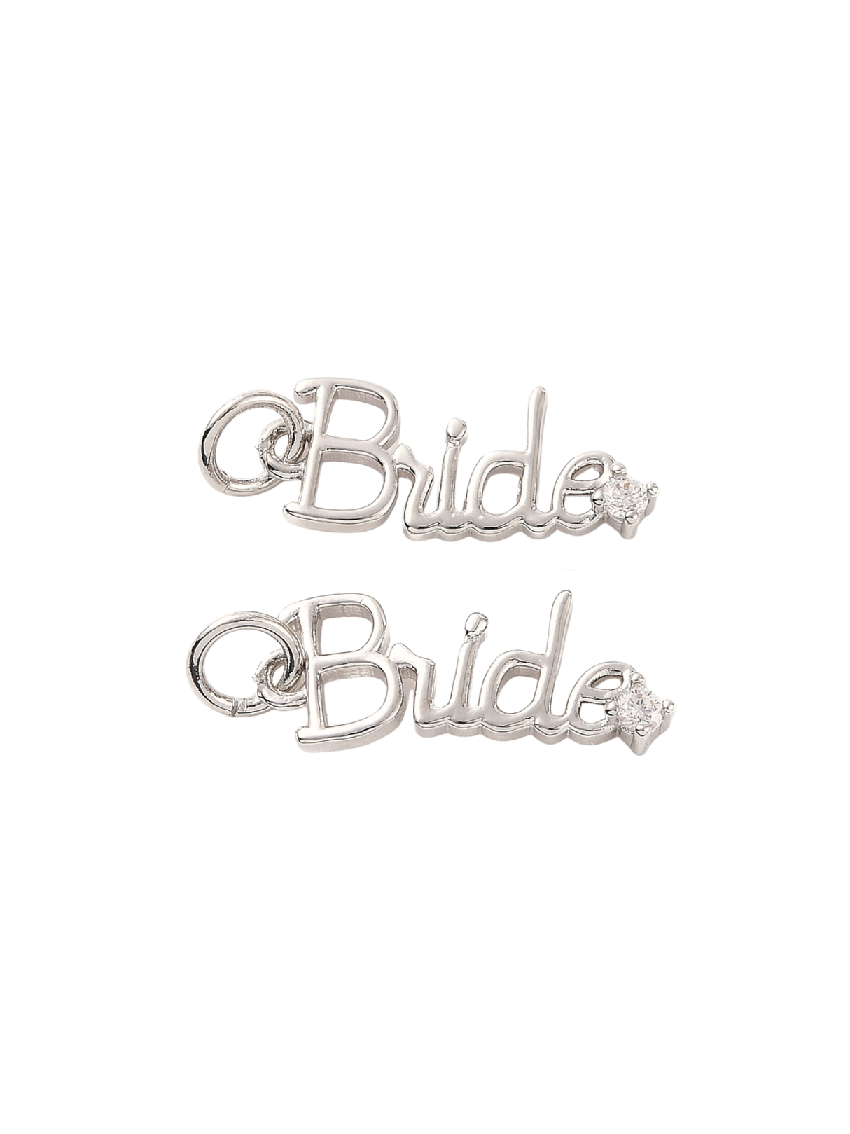Silver Minimalistic "Bride" Charm
