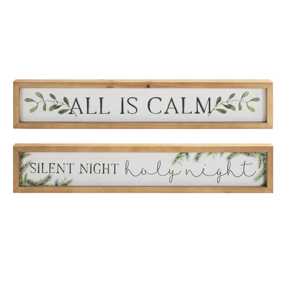 Pine Sprig Christmas Sign - 2 Styles