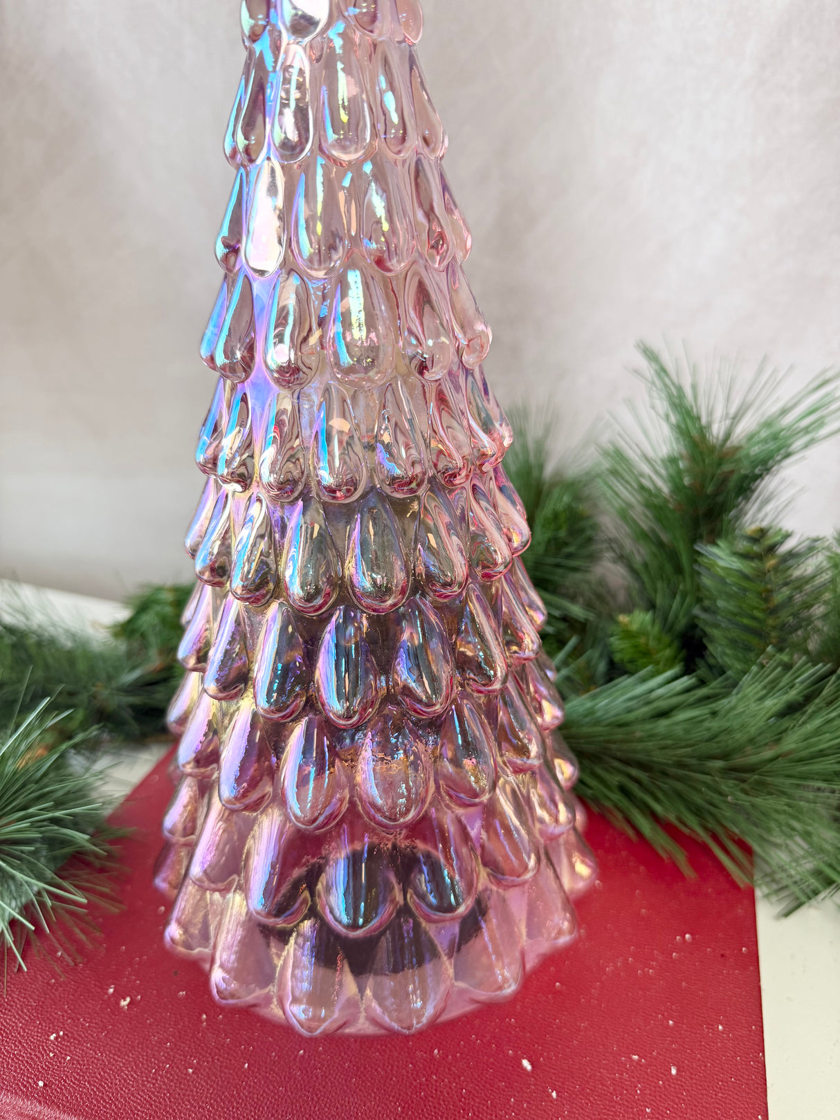 13" Volos Pink Glass Tree