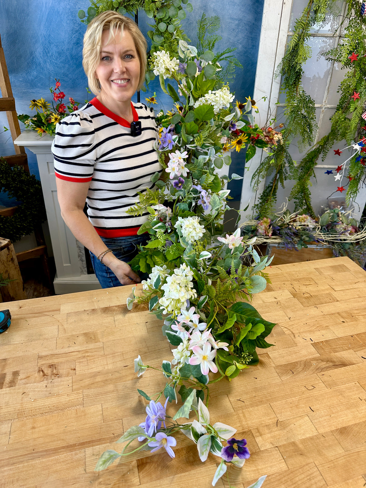 Mixed Fern Eucalyptus Garland