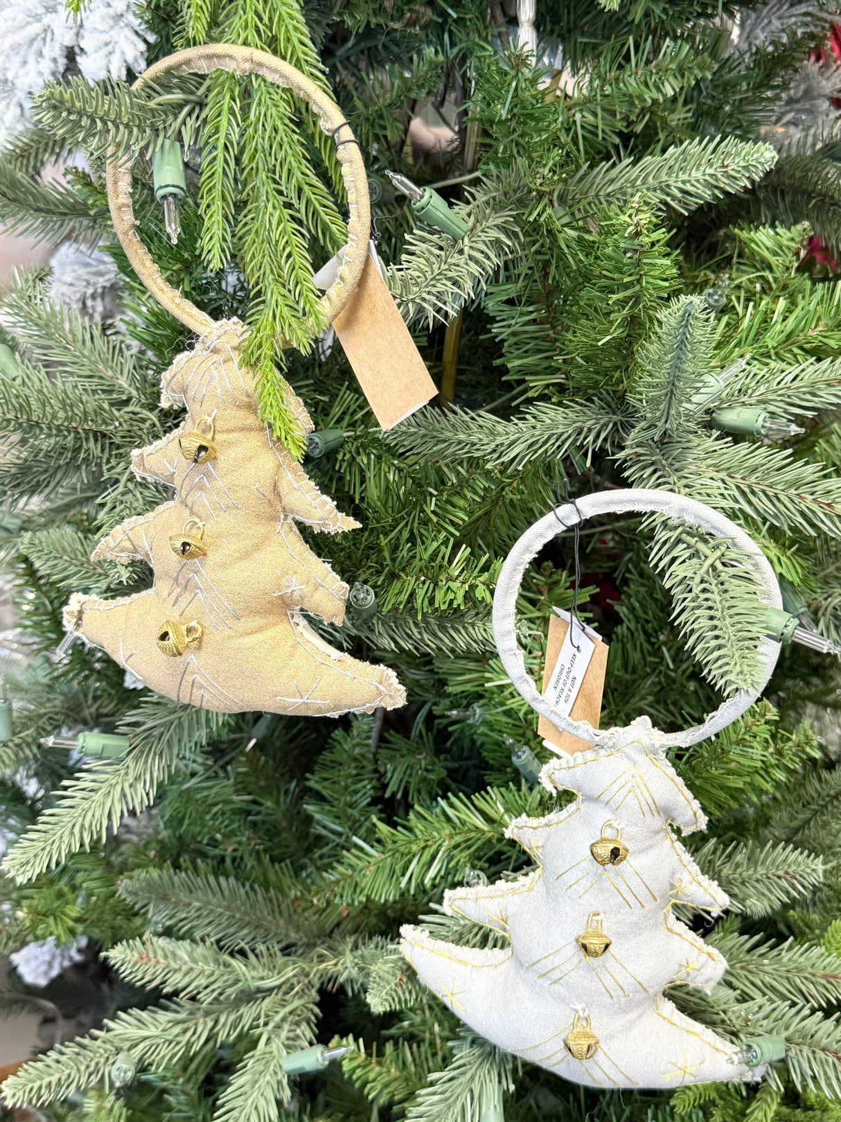 Painted Canvas Metallic Thread Door Hanger- 2 Colors