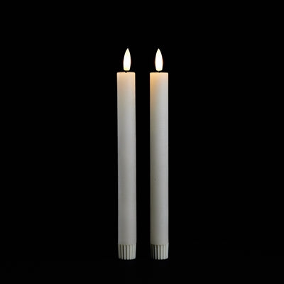 Fia Cream Taper LED Candle Set