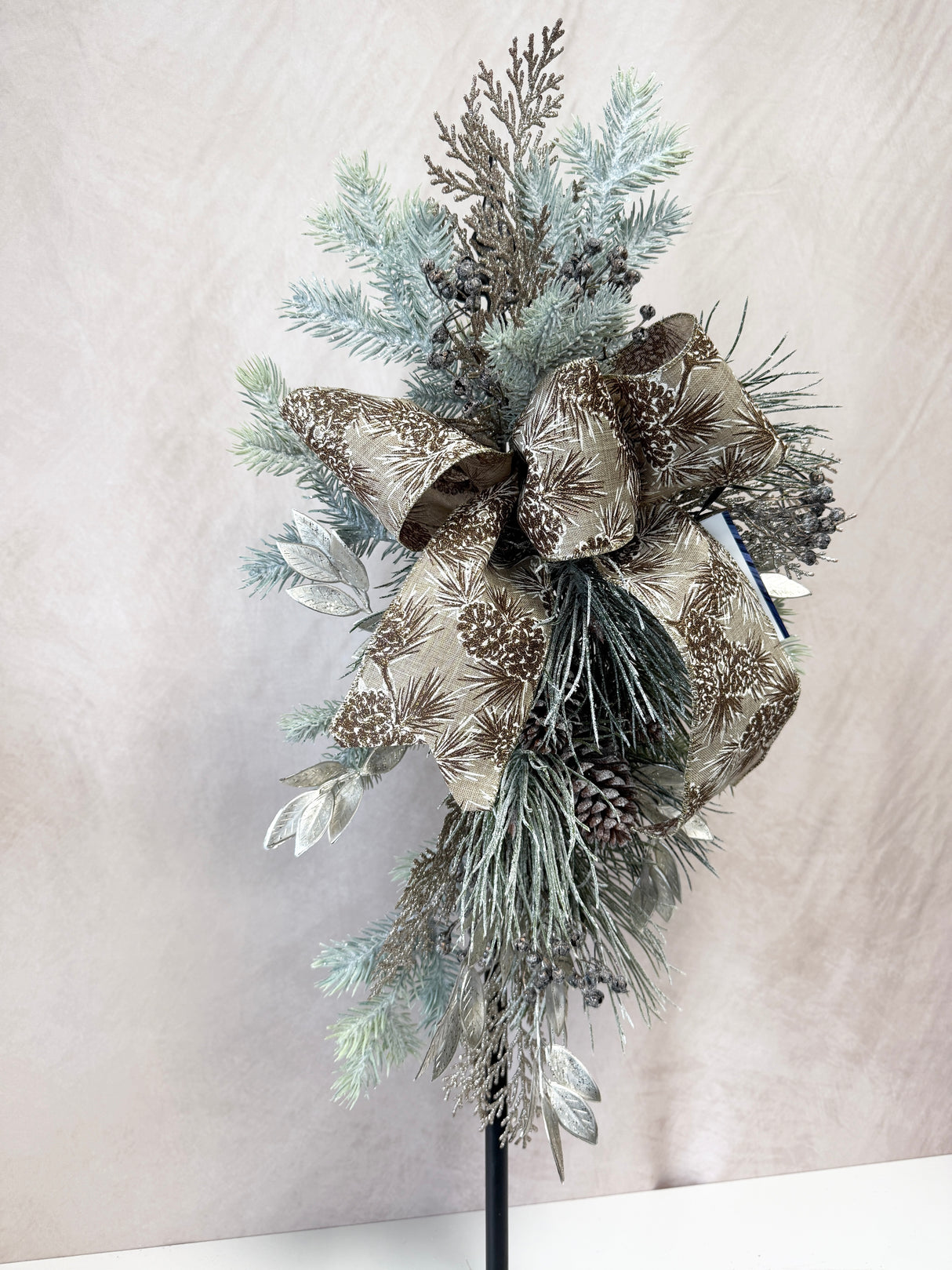 26" Shimmering Pinecone Swag