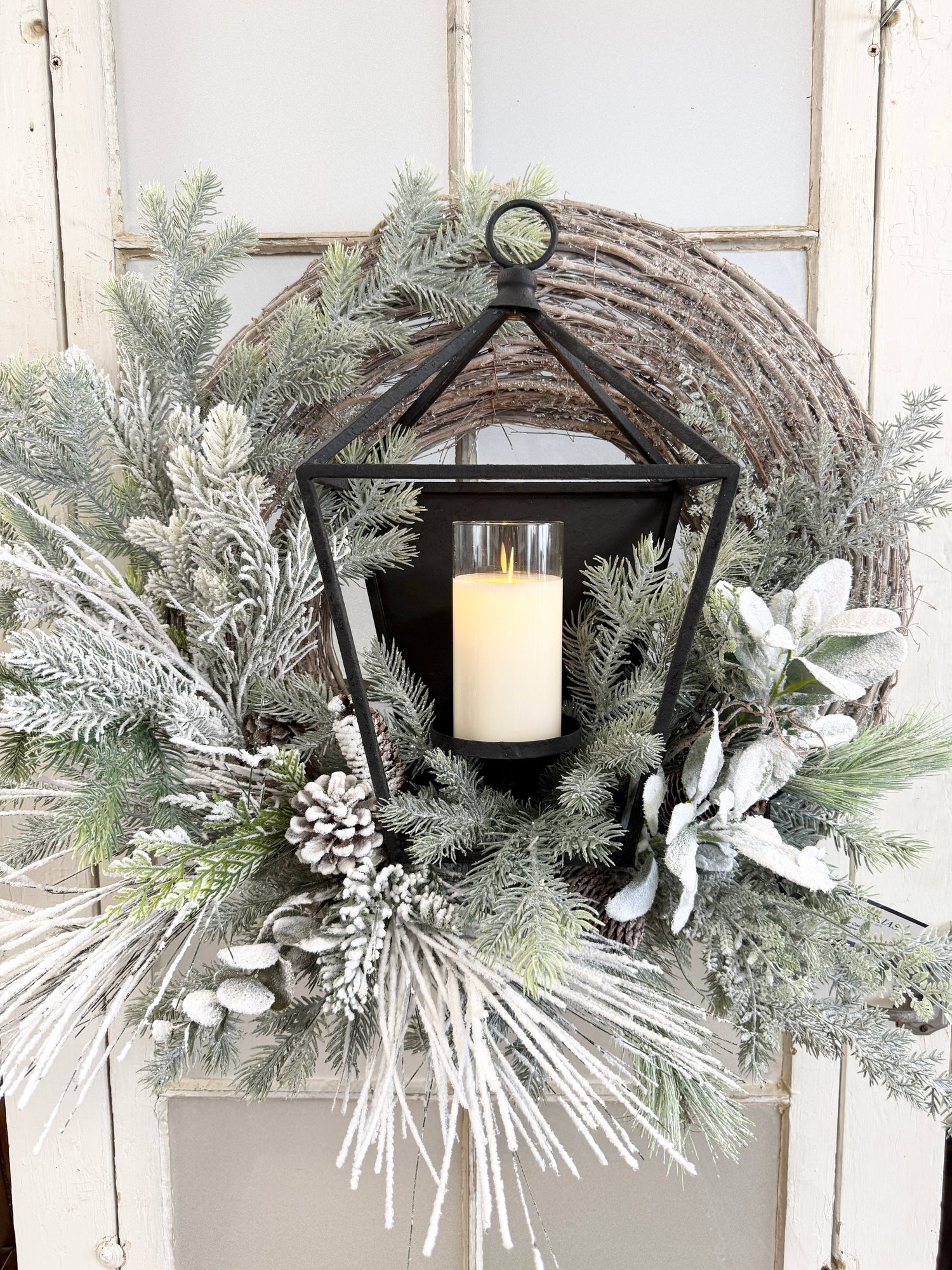 32" Frosty Winters Night Wreath