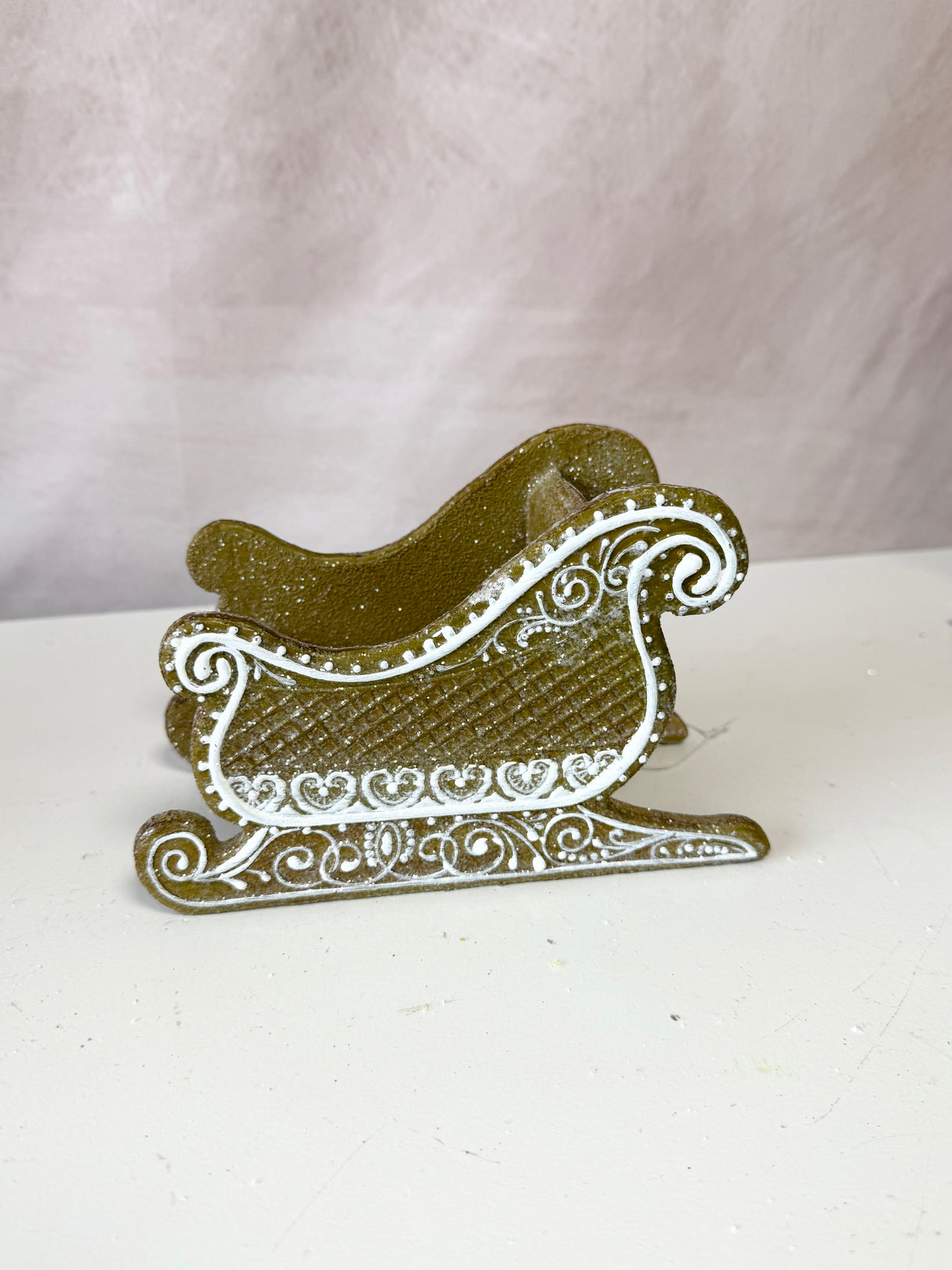 Resin Gingerbread Sled