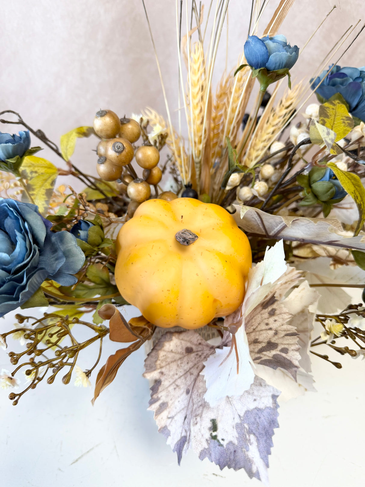 21" Blue October Centerpiece Design 2