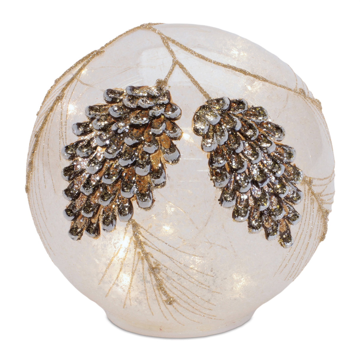 LED Glass Pinecone Orb - 2 Sizes