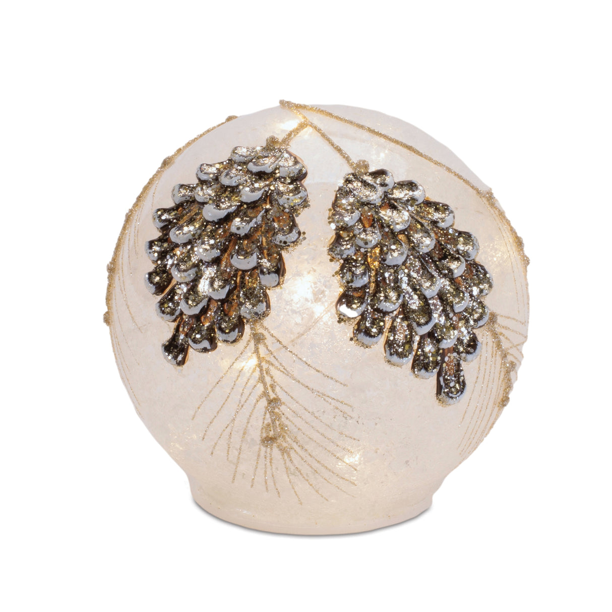 LED Glass Pinecone Orb - 2 Sizes