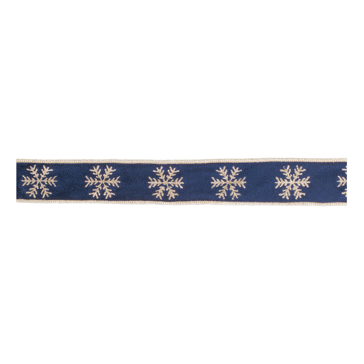 1.5" Snowflake Snow Ribbon Bolt