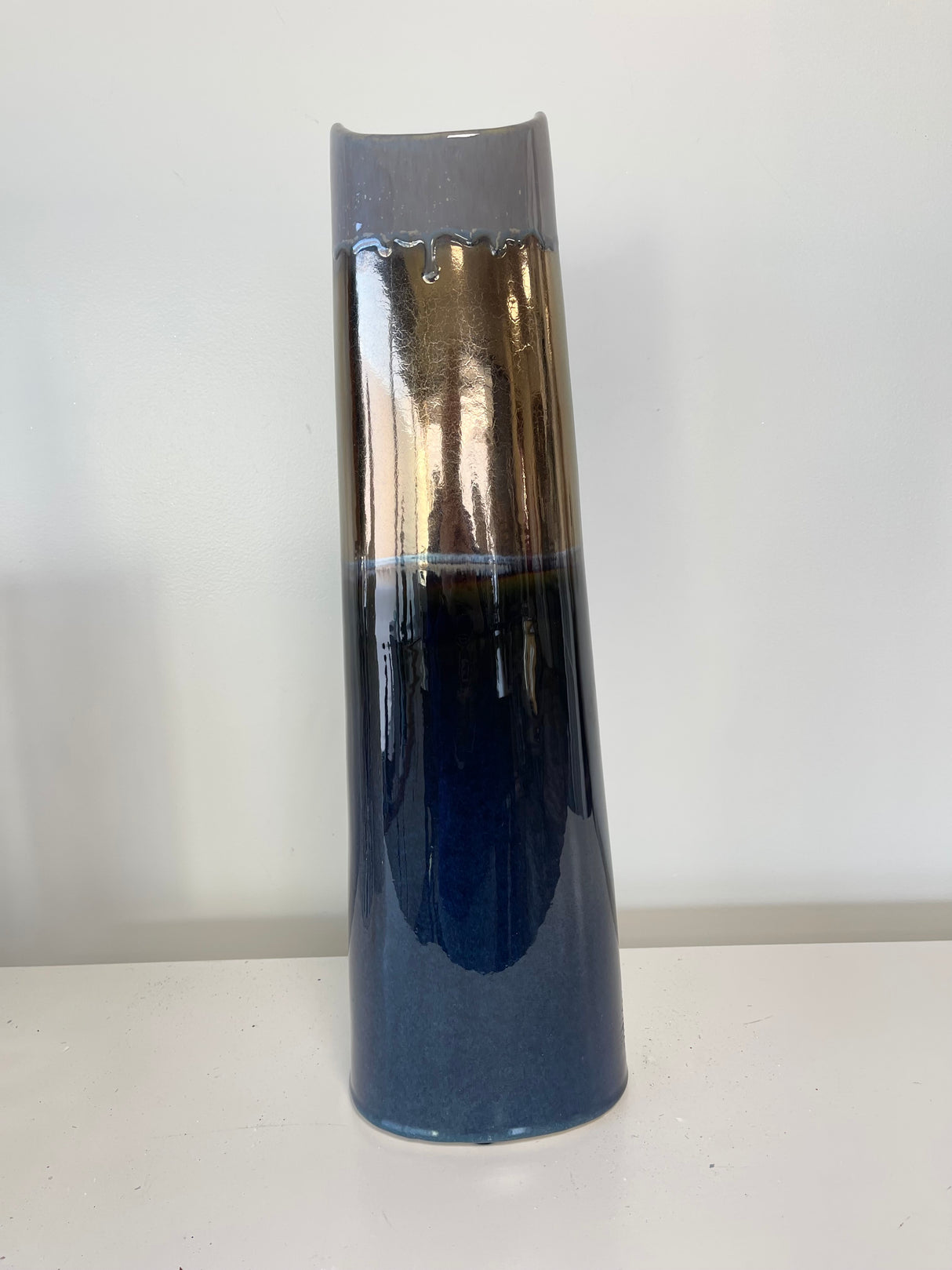 Large Earthenware Oval Vase