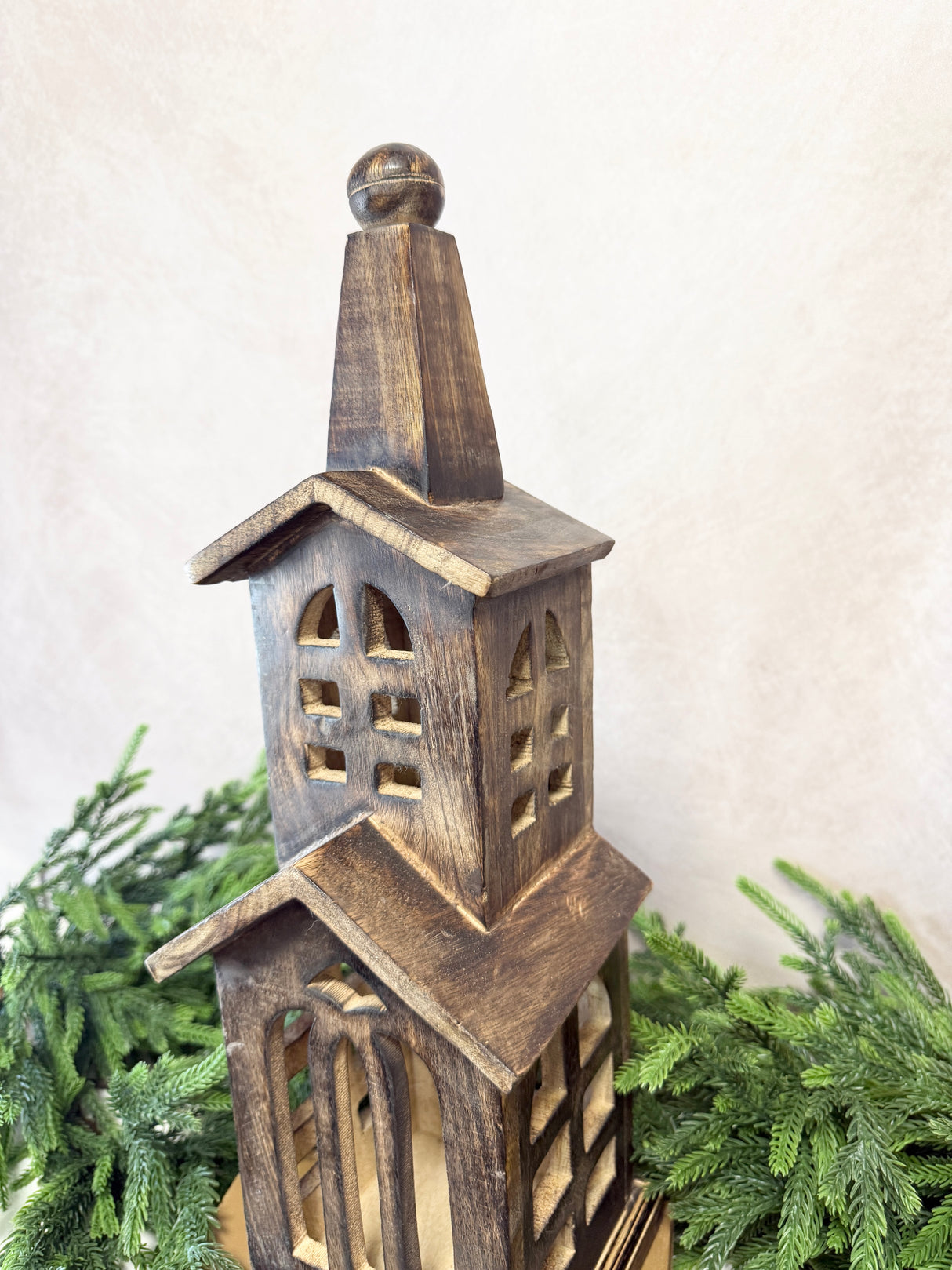 Dark Mango Wood Church