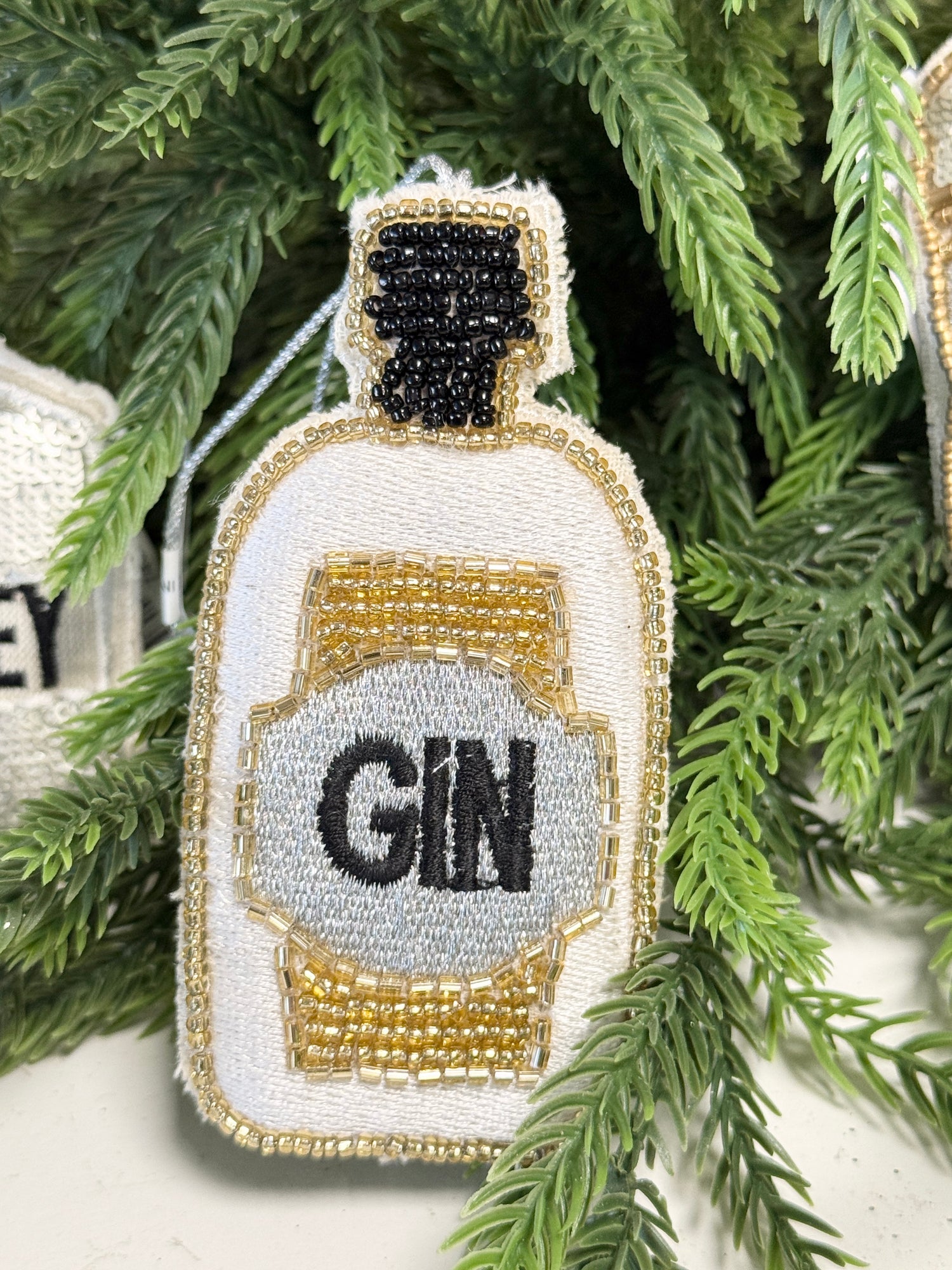 Beaded Liquor Bottle Ornament - 3 Styles