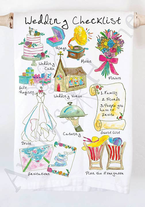 Wedding Checklist Tea Towel