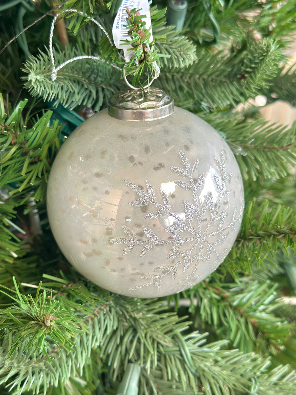 Etched Glitter Snowflake Ornament