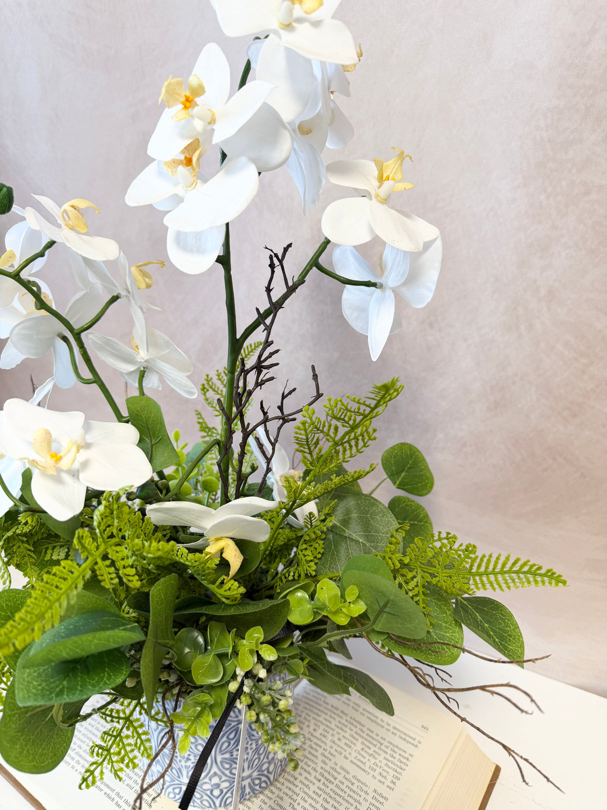 19" Everlasting Orchid Centerpiece