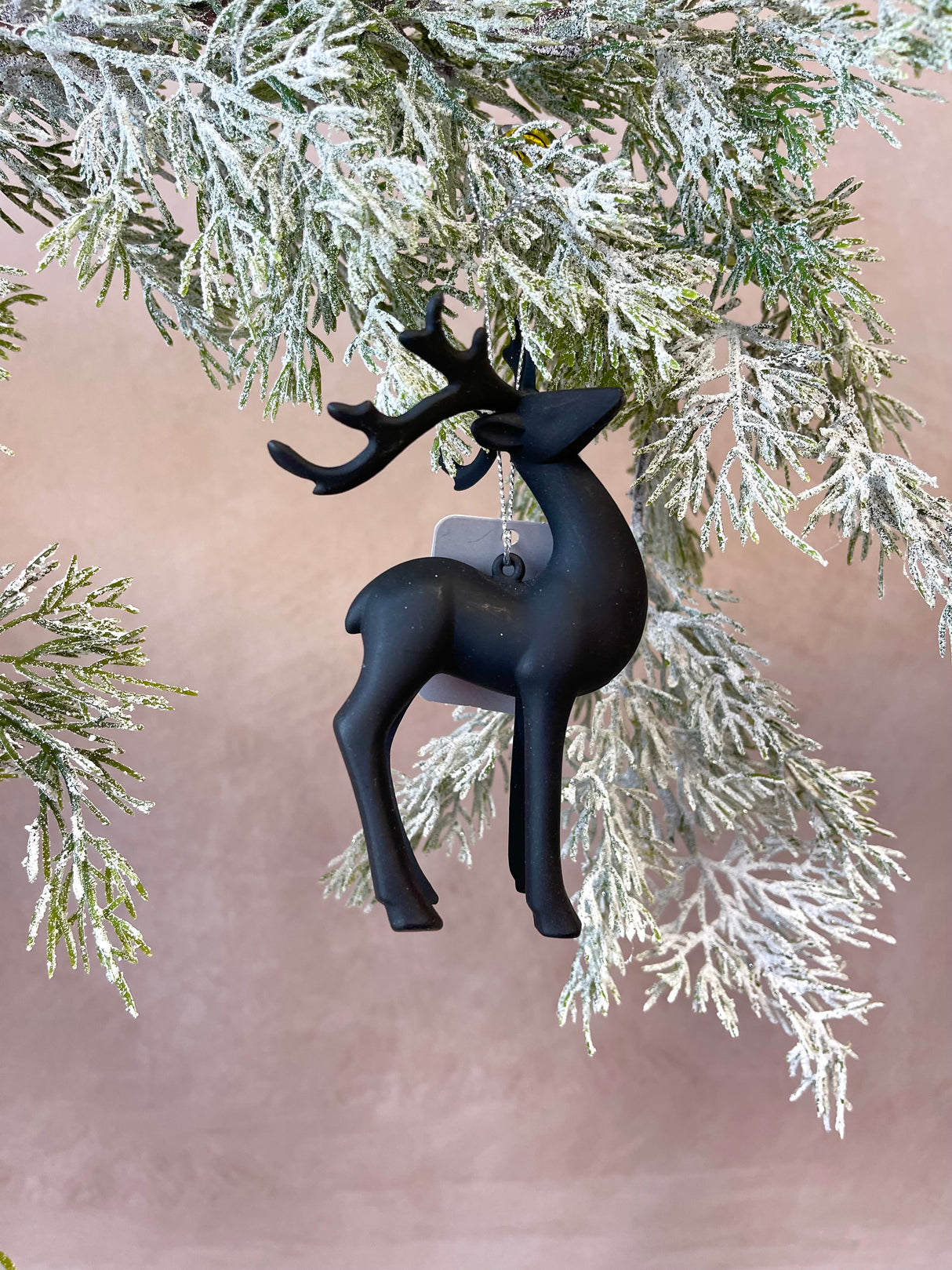 Matte Black Deer Ornament