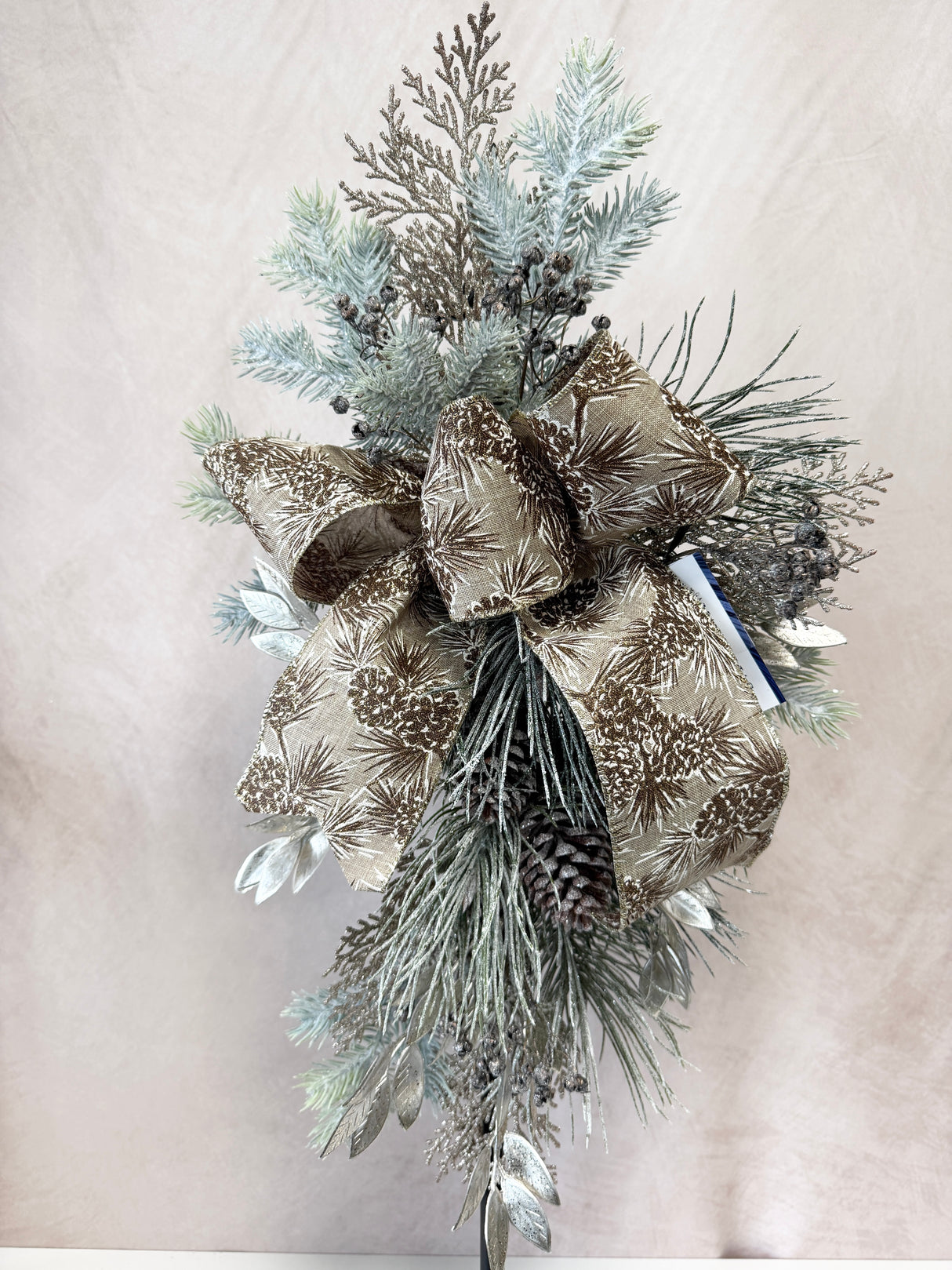 26" Shimmering Pinecone Swag