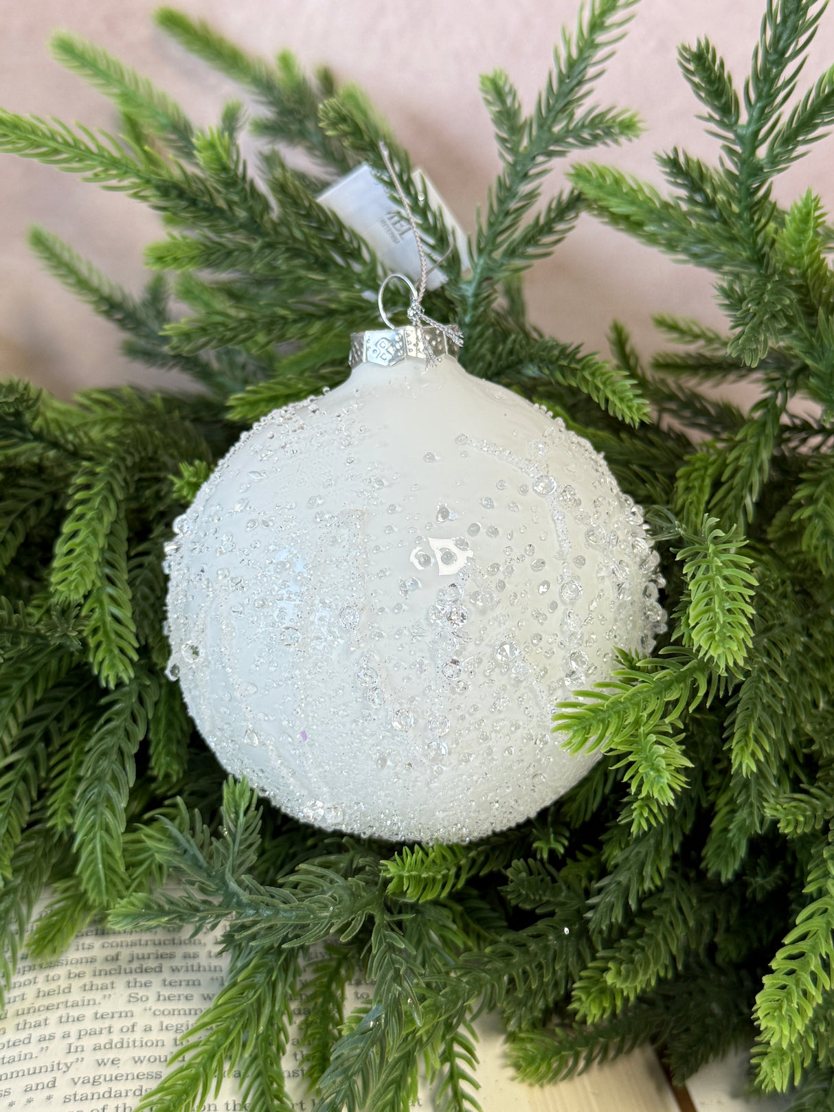 Icy Holiday Glass Ornament - 2 Styles