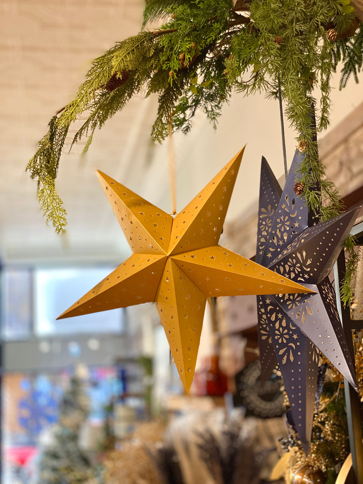 Gold Star Paper Ornament