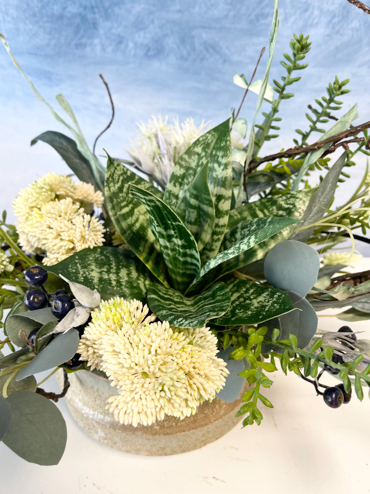 24" Blue Grove Centerpiece