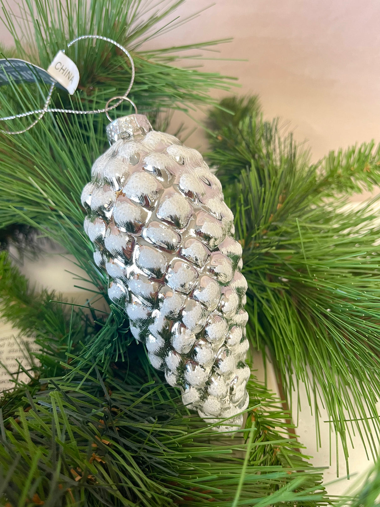 Sugar & Ice Glass Pinecone Ornament