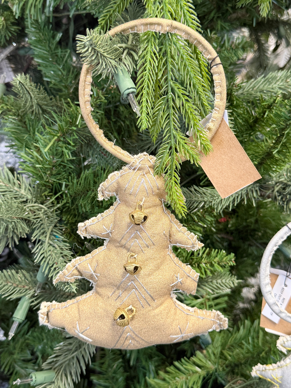 Painted Canvas Metallic Thread Door Hanger- 2 Colors