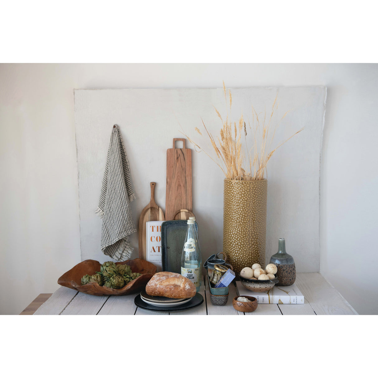 Hand-Carved Teak Wood Bowl