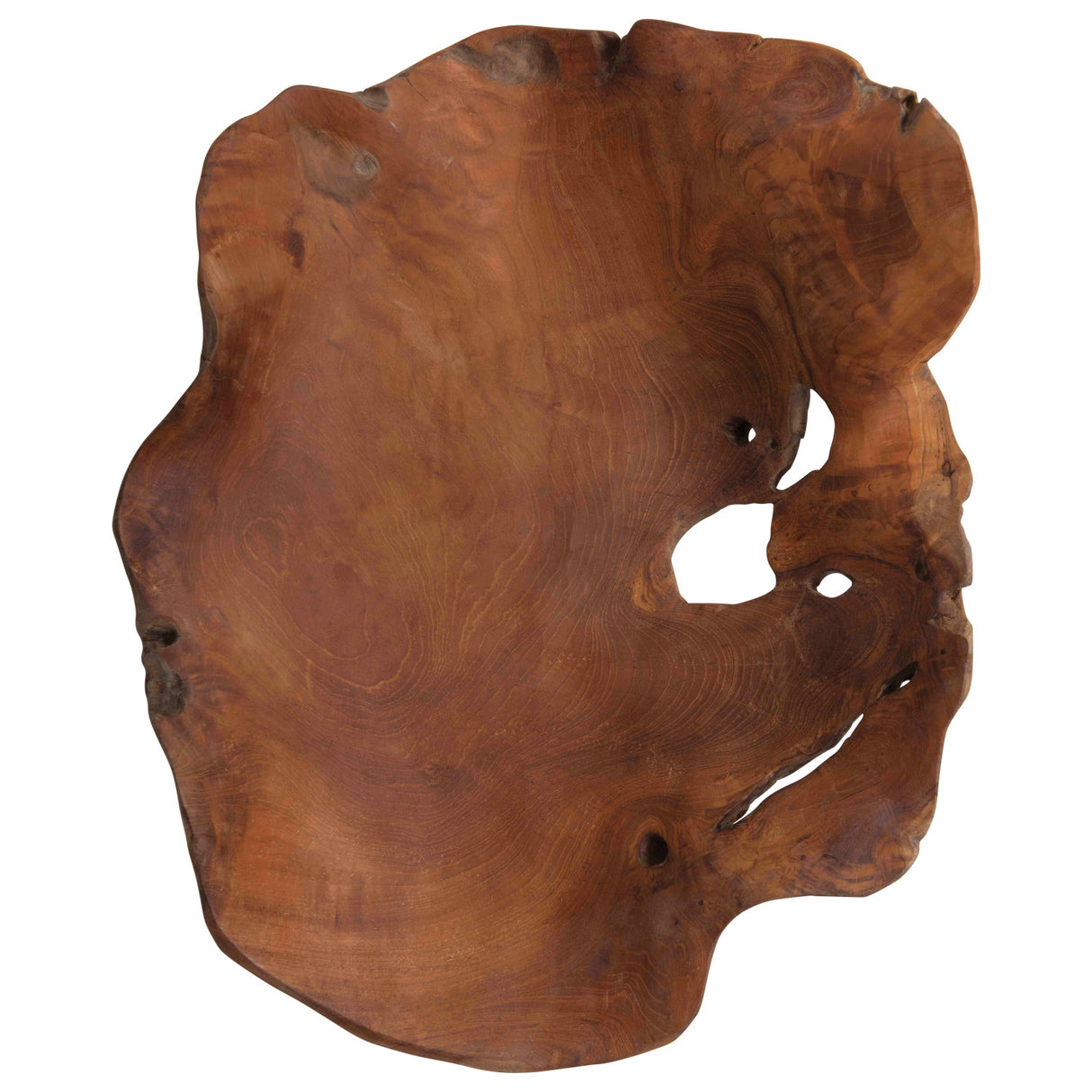 Hand-Carved Teak Wood Bowl