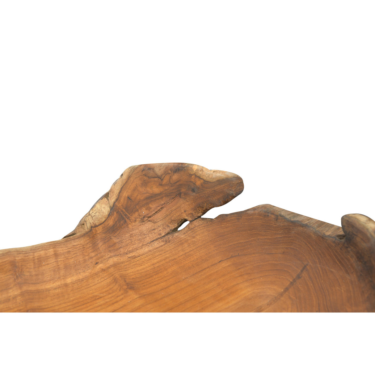 Hand-Carved Teak Wood Bowl