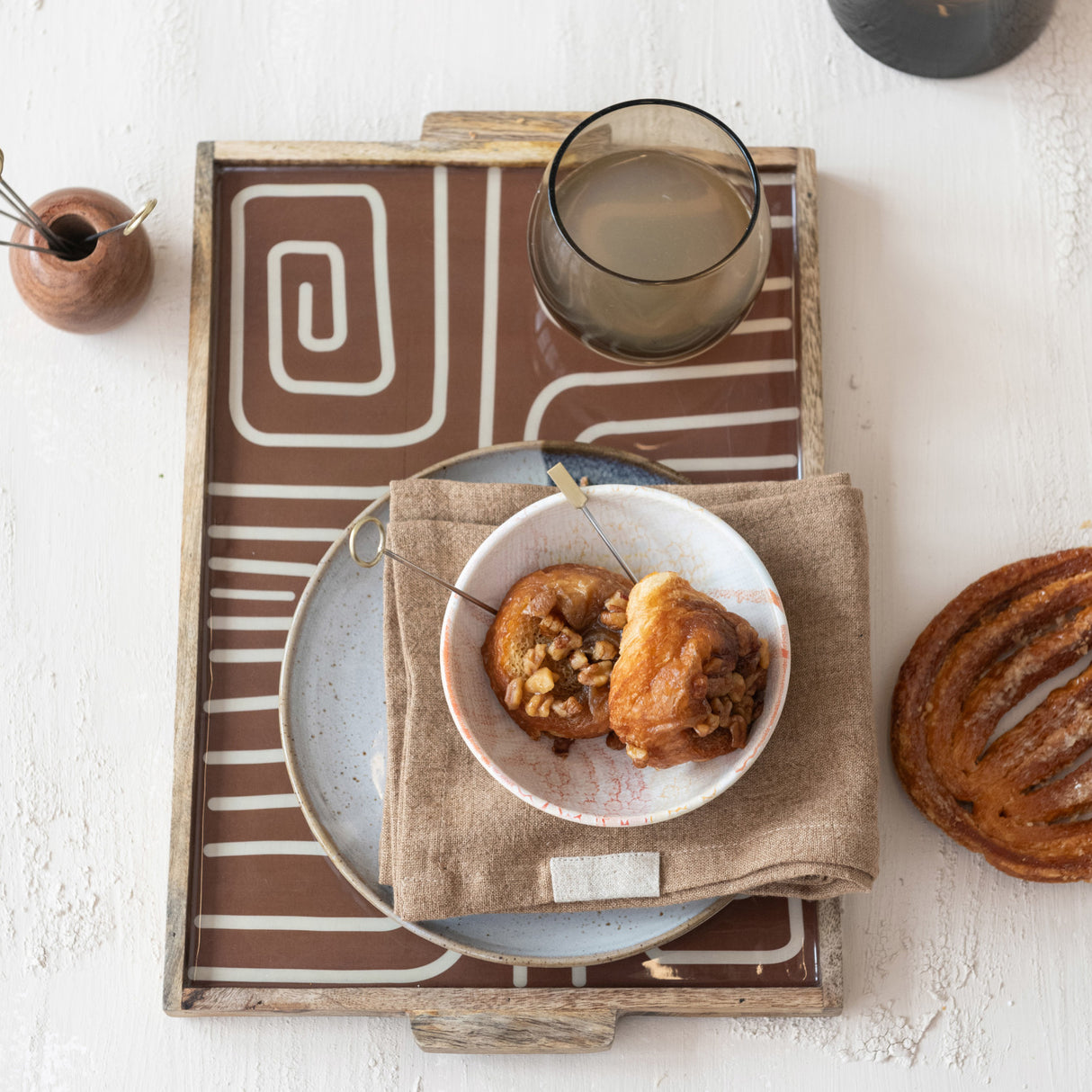 Design Enameled Mango Wood Tray
