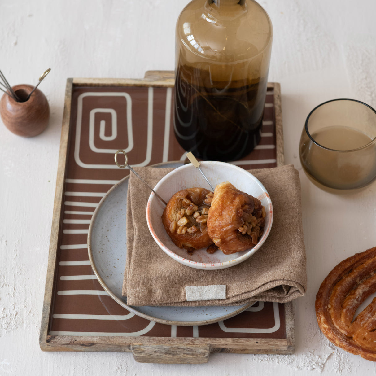 Design Enameled Mango Wood Tray