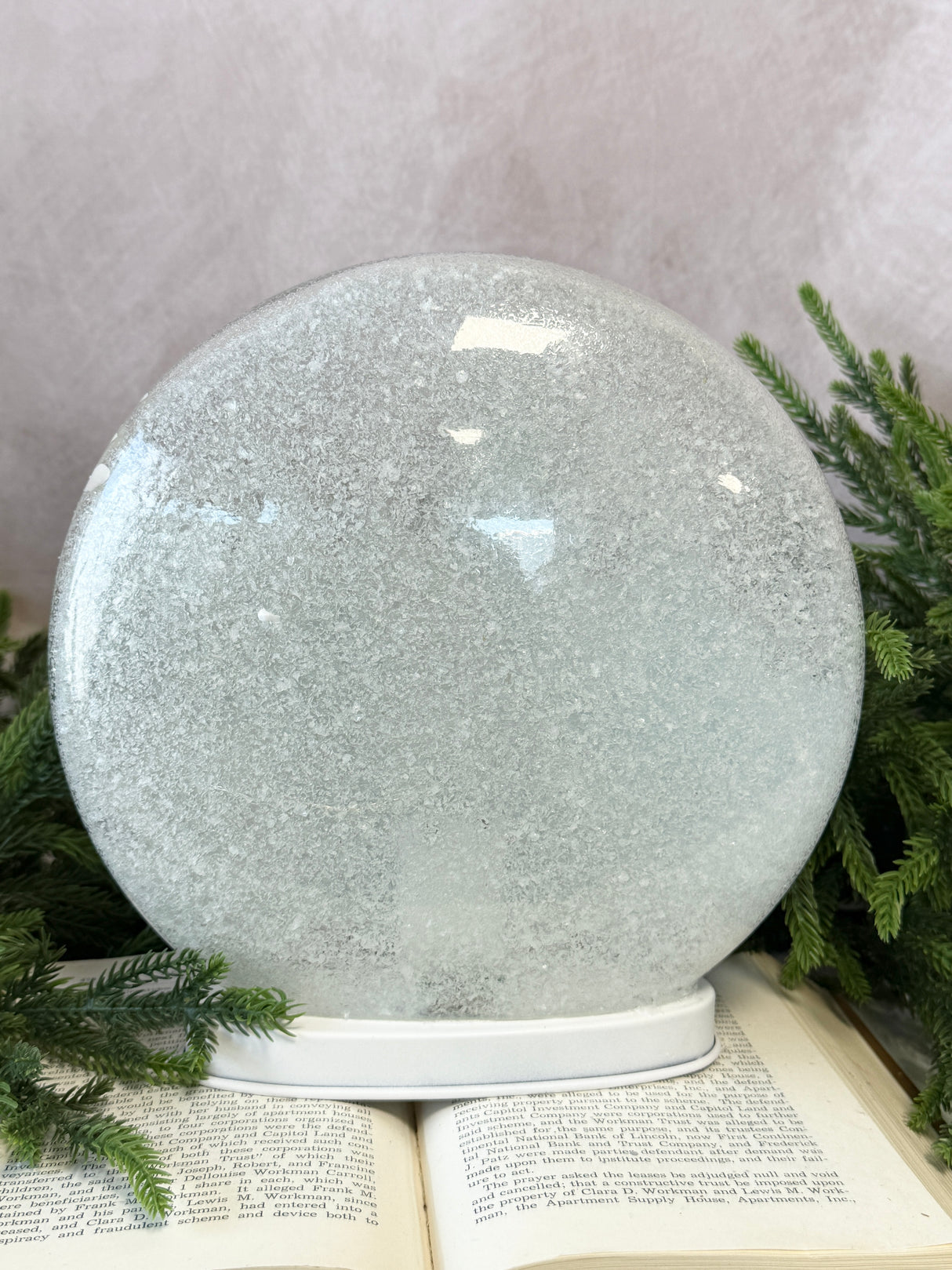 Lighted Santa Glass Accent